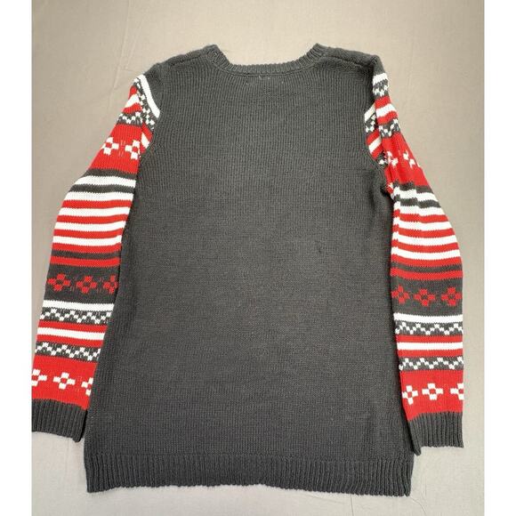 Tiara International UglyChristmas Collection Sweater Women’s LG Sequin Stocking - Picture 2 of 11